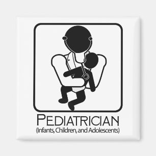 Aimant LOGO de pédiatre - docteur aux nourrissons,