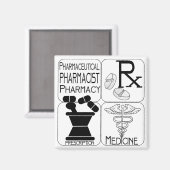 Aimant LOGO de pharmacien de pharmacie (Recto/Verso)