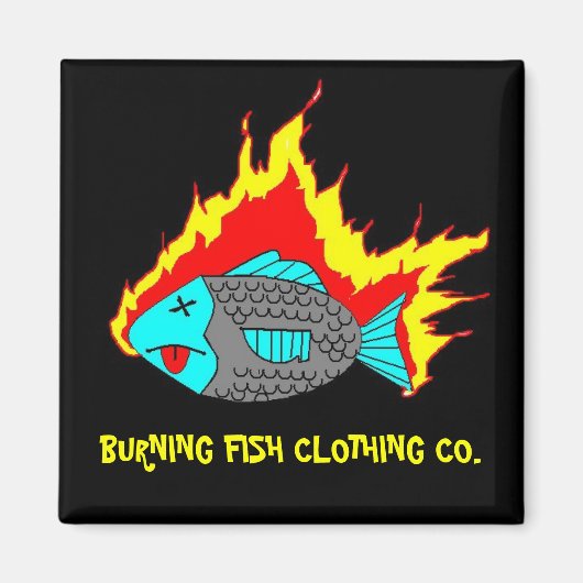 AIMANT LOGO DE POISSON BRÛLANT (Devant)