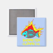 AIMANT LOGO DE POISSON BRÛLANT (Recto/Verso)
