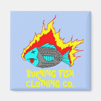 AIMANT LOGO DE POISSON BRÛLANT