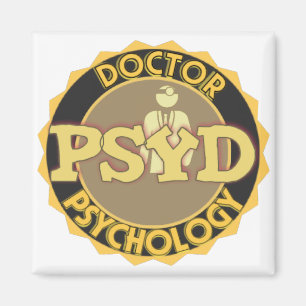 Aimant LOGO de PsyD - DOCTEUR OF PSYCHOLOGY