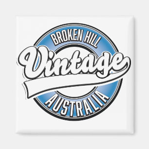 Aimant Logo de style vintage de Broken Hill Australie.