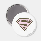 Aimant Logo de Supergirl Pink and Brown (Recto/Verso)