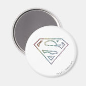 Aimant Logo de Supergirl Rainbow Outline (Recto/Verso)