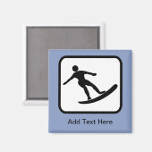 Aimant Logo de surfeur personnalisable (Recto/Verso)