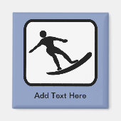 Aimant Logo de surfeur personnalisable (Devant)