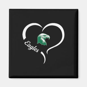 Aimant Logo de Thatcher Eagles Slogan demi-coeur