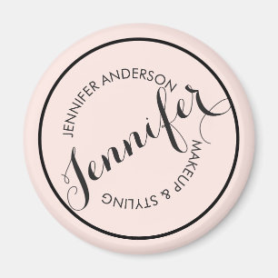 Aimant Logo de timbre de cercle vintage Maquillage et bea