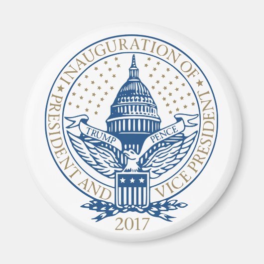 Aimant Logo de Trump Pence 2017 pour l'investiture présid (Devant)