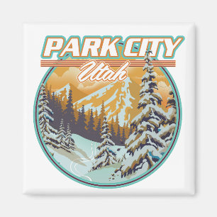 Aimant Logo de voyage de Park City Utah