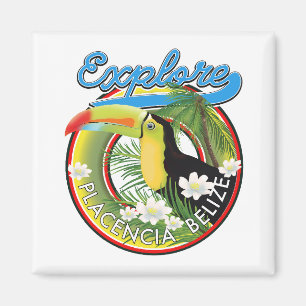Aimant Logo de voyage Explore Placencia Belize