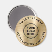 Aimant Logo d'entreprise Gold promotionnel (Recto/Verso)