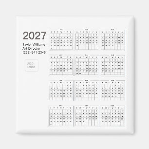Aimant Logo d'entreprise minimaliste 2027 pour les entrep
