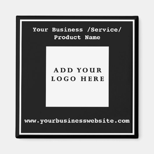 Aimant Logo d'entreprise minimaliste promotionnel (Devant)