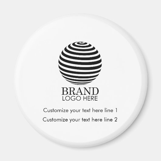 Aimant Logo d'entreprise moderne sur mesure (Devant)