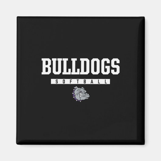 Aimant Logo des Bulldogs de Brownsburg Softll Hs (Devant)