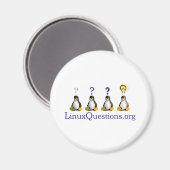 Aimant Logo des Questions Linux (Recto/Verso)