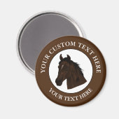 Aimant Logo d'icônes standard du texte personnalisé (Recto/Verso)