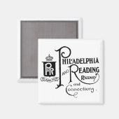 Aimant Logo du chemin de fer Philadelphie et Lecture (Recto/Verso)
