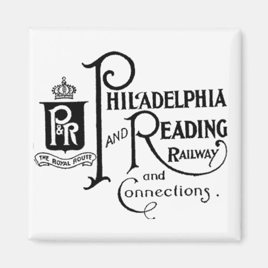 Aimant Logo du chemin de fer Philadelphie et Lecture (Devant)