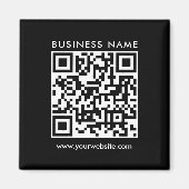 Aimant Logo du code QR d'entreprise Texte Modèle noir Car (Devant)