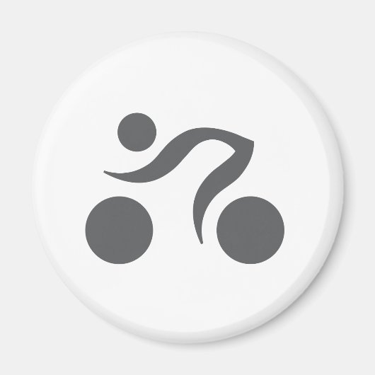 Aimant Logo du cool cycliste (Devant)