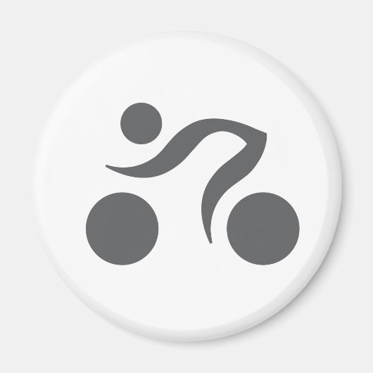 Aimant Logo du cool cycliste (Devant)