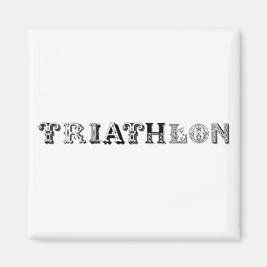 Aimant Logo du cool de triathlon pour tous les sportifs (Devant)