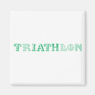 Aimant Logo du cool de triathlon pour tous les sportifs