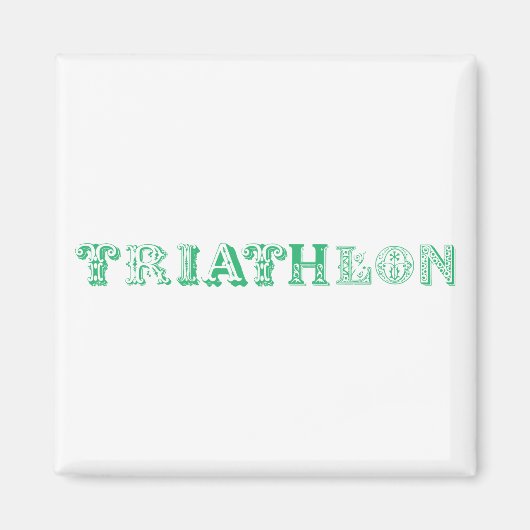 Aimant Logo du cool de triathlon pour tous les sportifs (Devant)