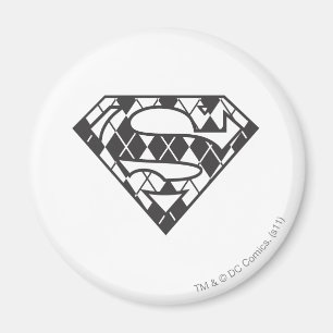 Aimant Logo du Jacquard noir Supergirl