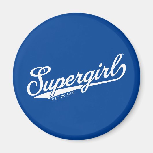 Aimant Logo du nom étoilé Supergirl Baseball (Devant)