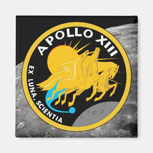 Aimant Logo du patch de mission NASA Apollo 13 (Devant)