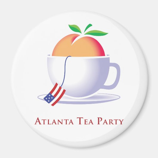 Aimant Logo du Tea Party d'Atlanta (Devant)