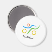 Aimant Logo du triathlon (Recto/Verso)