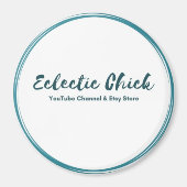 Aimant Logo Eclectique Chick YouTube & Etsy Store (Devant)