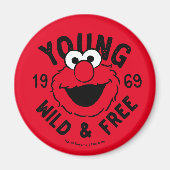Aimant Logo Elmo Skate - Young, Wild & Free 1969 (Devant)