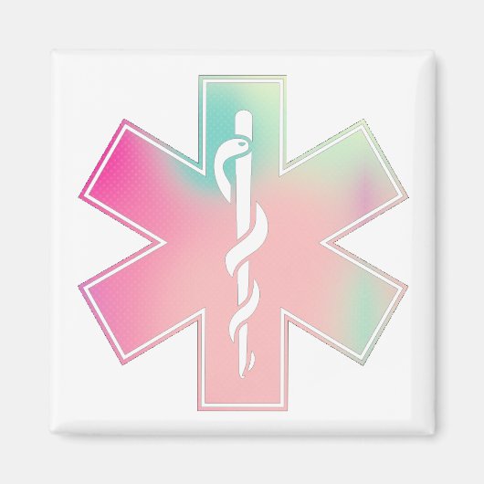 Aimant Logo EMS - "Cotton Candy" (Devant)