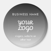 Aimant Logo et texte promotionnels modernes | Couleur mod (Devant)