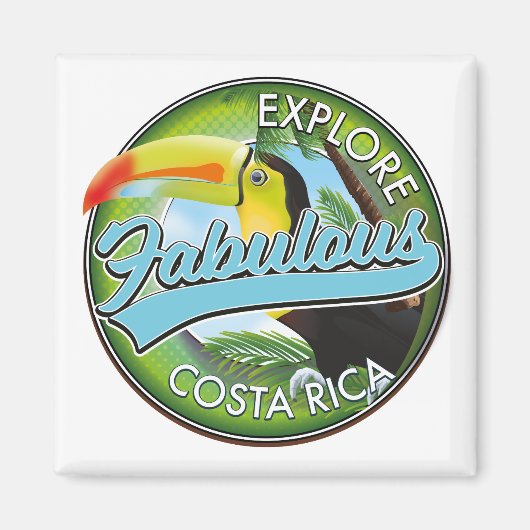 Aimant Logo Explorez Costa Rica fabuleuse (Devant)