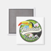 Aimant Logo Explorez l'Équateur fabuleux (Recto/Verso)