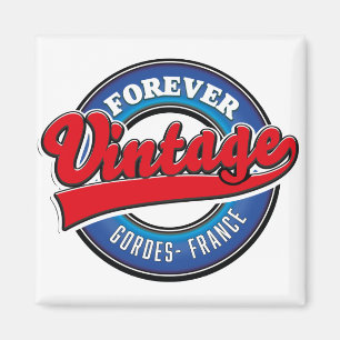 Aimant logo forever vintage Gordes France