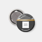 Aimant Logo Gold, Argent & Black Suede Promotion des affa (Recto/Verso)