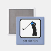 Aimant Logo Golfer personnalisable (Recto/Verso)