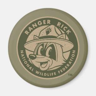 Aimant Logo kaki de Rick de garde forestière de Rick d