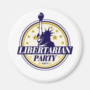 Aimant logo libertaire de partie