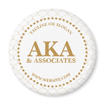 Logo Monogramme d'entreprise Trellis or blanc