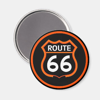 Aimant Logo Orange et Noir Route 66