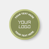 Aimant Logo ou conception téléchargé et texte modifiable (Devant)